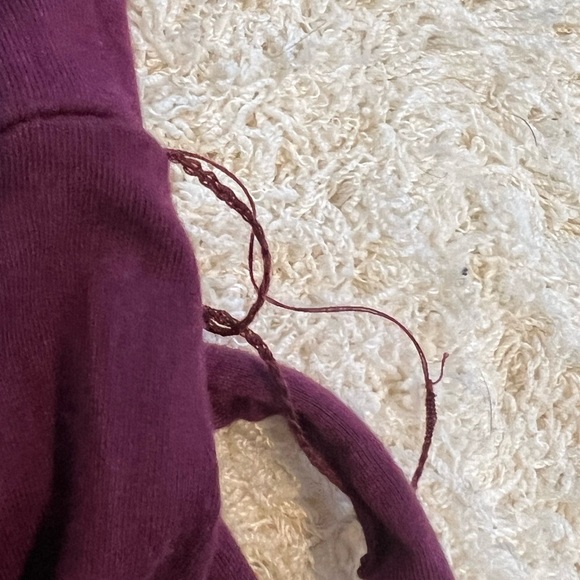 Purple jumpsuit with slits on both legs. Tie for the waist. - Picture 7 of 9